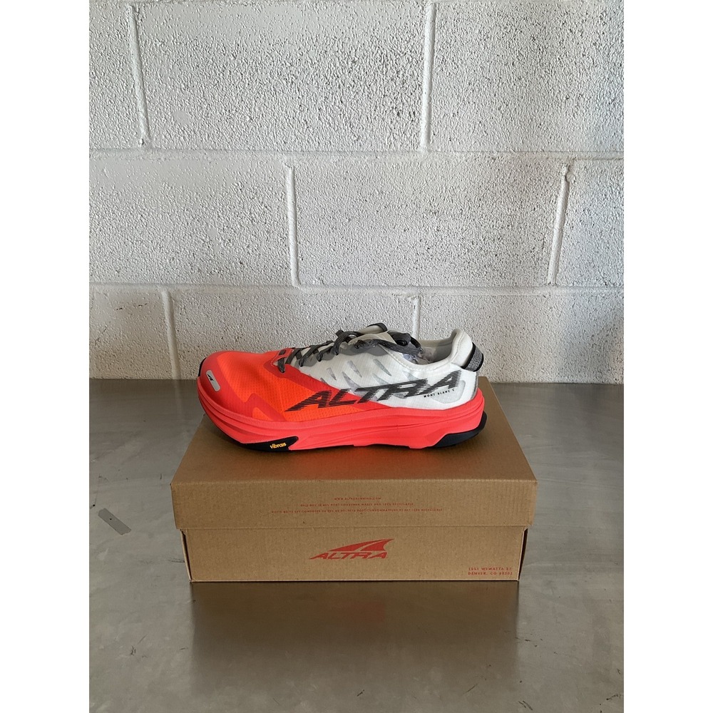 Altra Mont Blanc Carbon Trail Running Shoes Men's 10.5 White/Coral (New Other)